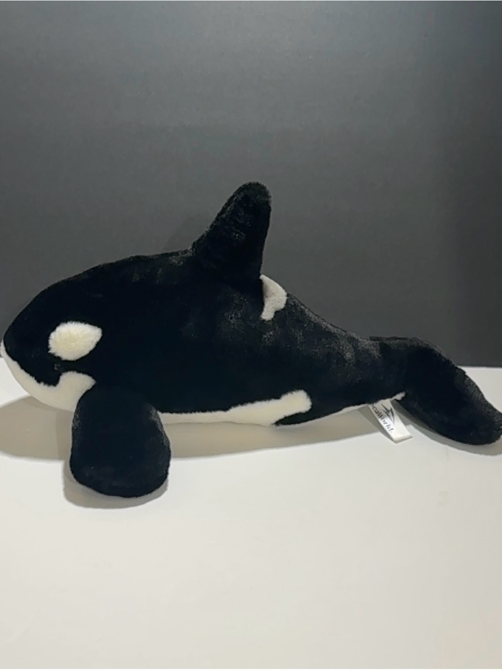SeaWorld Orca Whale Plush Stuffed Animal, Black & White, 2014 Retired, 15.5"